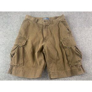 POLO By RALPH LAUREN Mens Cargo Chino Shorts Size 31 Brown